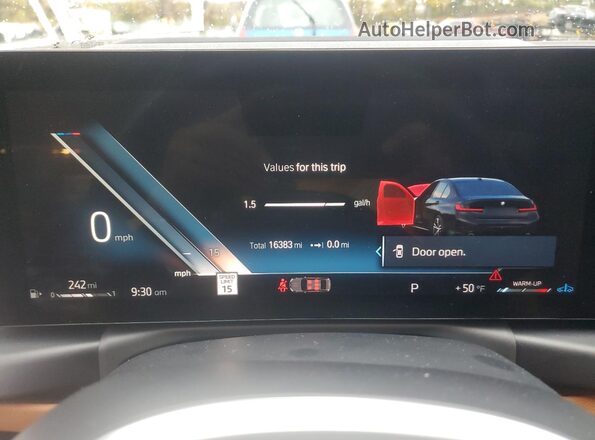 3MW89FF06P8D48112 2023 BMW 3 SERIES Black ხელსაწყოთა პანელის ხედი