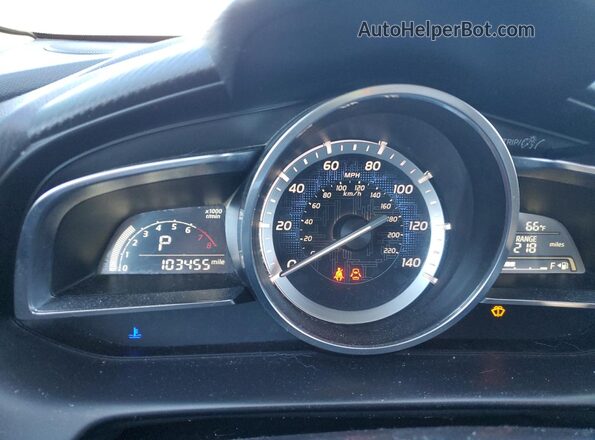 3MYDLBYVXHY193183 2017 TOYOTA YARIS Blue Вид щитка приладів