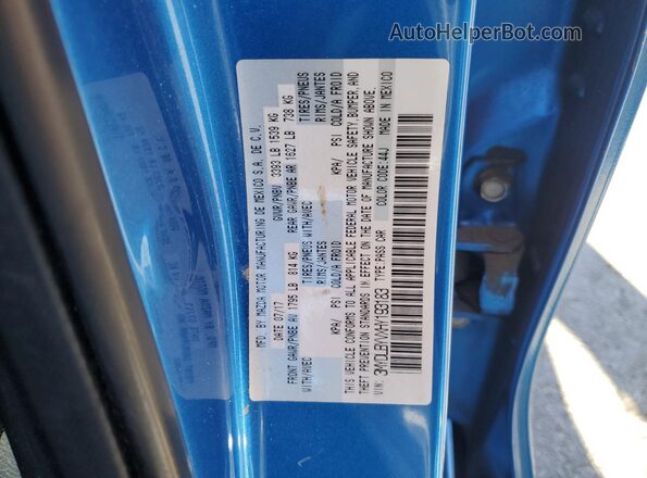 3MYDLBYVXHY193183 2017 TOYOTA YARIS Blue Вид підкапотного простору