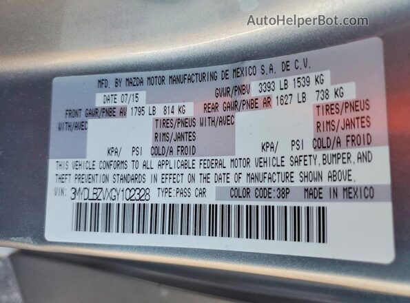 3MYDLBZVXGY102328 2016 TOYOTA SCION Silver Вид підкапотного простору