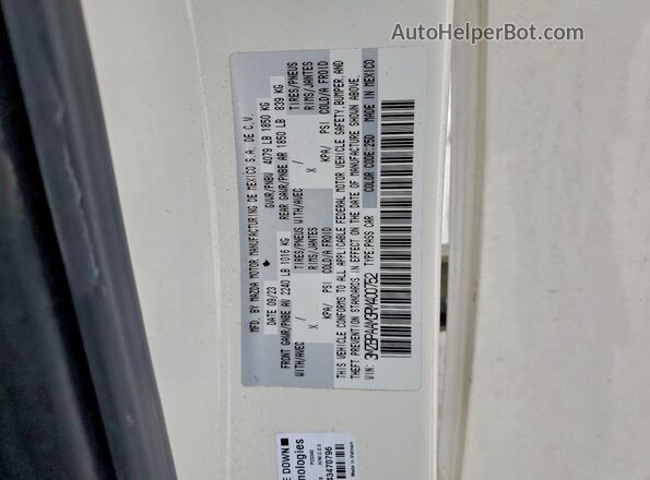 3MZBPAAM3RM400752 2024 MAZDA 3 Белый Вид подкапотного пространства