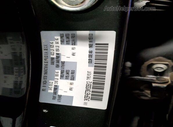 3MZBPAB73NM306812 2022 MAZDA 3 Charcoal Widok naklejki z numerem VIN