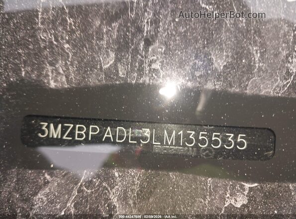 3MZBPADL3LM135535 2020 MAZDA 3 Gray Widok komory silnika