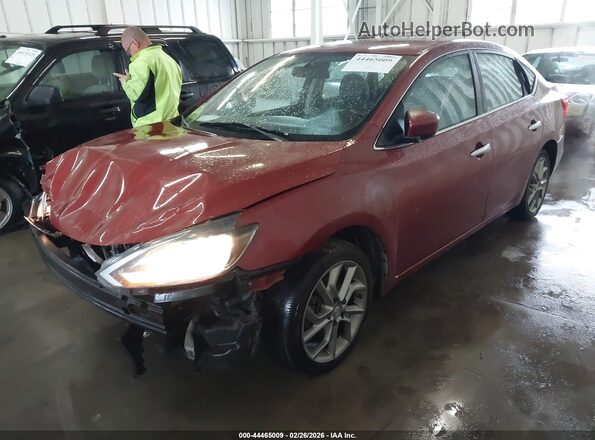 3N1AB7AP0HL655814 2017 NISSAN SENTRA Красный Передняя левая четверть