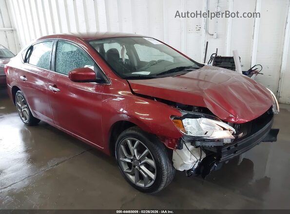 3N1AB7AP0HL655814 2017 NISSAN SENTRA Красный Вид задней части салона