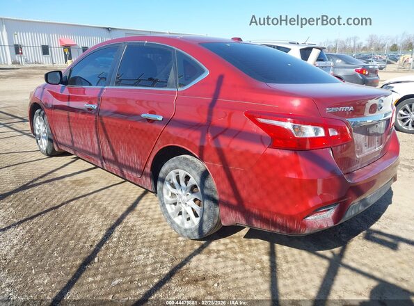 3N1AB7AP0HY252726 2017 NISSAN SENTRA Красный Задняя левая четверть