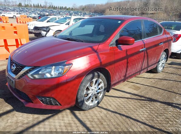 3N1AB7AP0HY252726 2017 NISSAN SENTRA Красный Передняя левая четверть