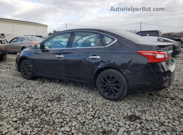3N1AB7AP0KY223590 2019 NISSAN SENTRA Black Trasero izquierdo