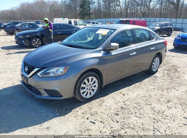 3N1AB7AP1KY266657 2019 NISSAN SENTRA Серый Передняя левая четверть