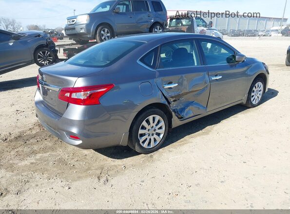 3N1AB7AP1KY266657 2019 NISSAN SENTRA Серый Задняя правая четверть