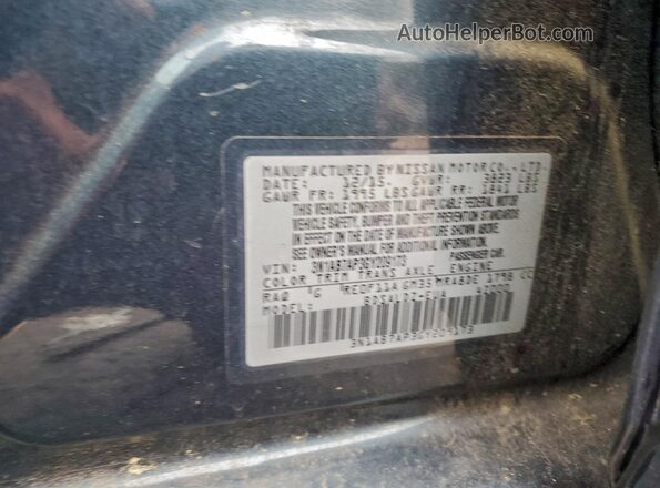 3N1AB7AP3GY209173 2016 NISSAN SENTRA Blue VIN կոդի պիտակի տեսք