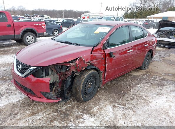 3N1AB7AP3HY288460 2017 NISSAN SENTRA Red წინა მარცხენა ხედი სამი მეოთხედიდან