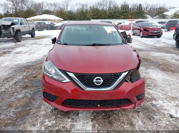 3N1AB7AP3HY288460 2017 NISSAN SENTRA Red უკანა სალონის ხედი