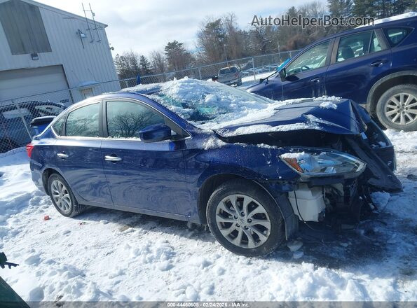 3N1AB7AP5KY412378 2019 NISSAN SENTRA Blue უკანა სალონის ხედი
