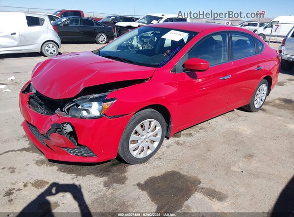 3N1AB7AP7HY373933 2017 NISSAN SENTRA Red წინა მარცხენა ხედი სამი მეოთხედიდან