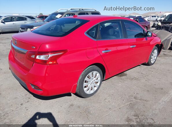 3N1AB7AP7HY373933 2017 NISSAN SENTRA Red უკანა მარჯვენა
