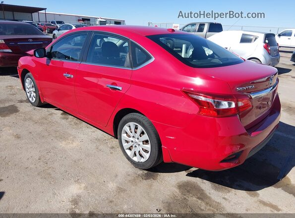 3N1AB7AP7HY373933 2017 NISSAN SENTRA Red უკანა მარცხენა