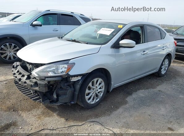 3N1AB7AP7KY242234 2019 NISSAN SENTRA Silver წინა მარცხენა ხედი სამი მეოთხედიდან