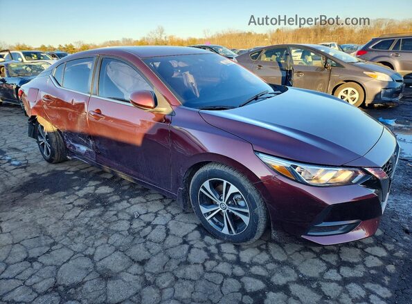 3N1AB8CV8PY266096 2023 NISSAN SENTRA Темно-бордовый Передняя правая четверть