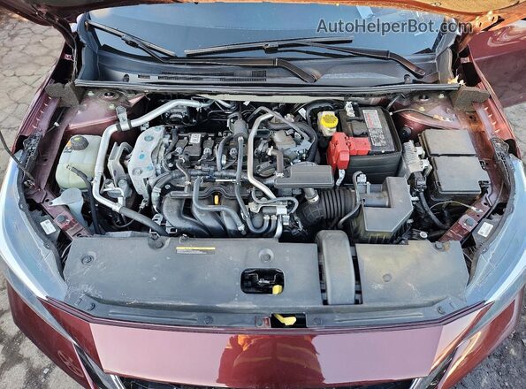3N1AB8CV8PY266096 2023 NISSAN SENTRA Темно-бордовый Вид задней части салона