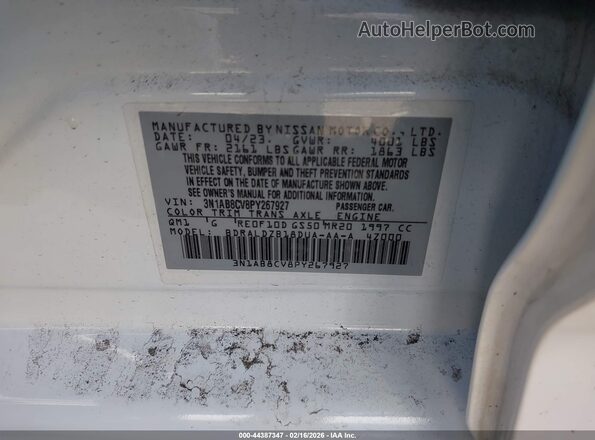 3N1AB8CV8PY267927 2023 NISSAN SENTRA White Engine compartment view