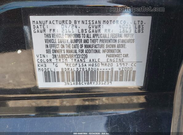3N1AB8CV8RY331239 2024 NISSAN SENTRA Black Engine compartment view