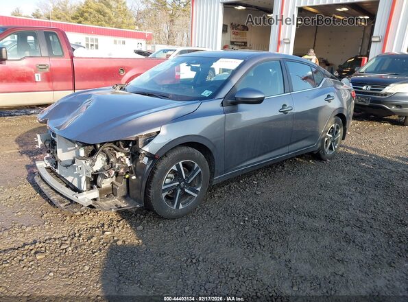 3N1AB8CV9SY369262 2025 NISSAN SENTRA Gray წინა მარცხენა ხედი სამი მეოთხედიდან