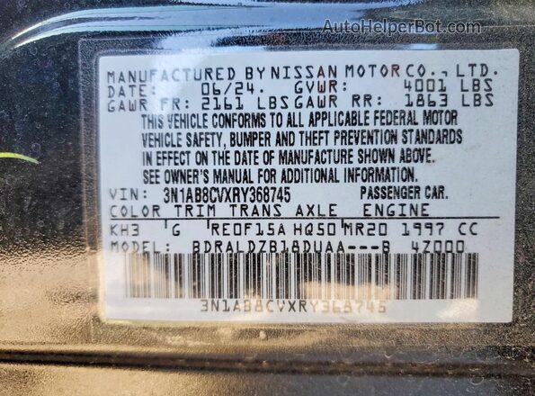 3N1AB8CVXRY368745 2024 NISSAN SENTRA Black ძრავის განყოფილების ხედი