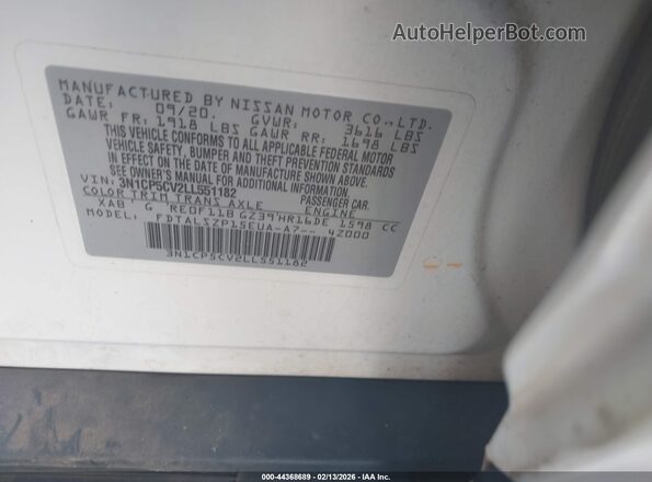 3N1CP5CV2LL551182 2020 NISSAN KICKS White Շարժիչի բաժամունքի տեսք