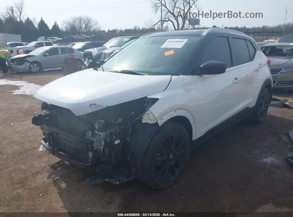 3N1CP5CV2LL551182 2020 NISSAN KICKS White Առջևի ձախ երեք քառորդ տեսարան