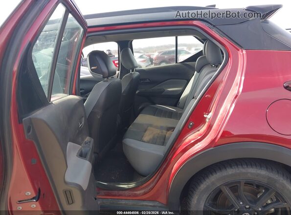 3N1CP5DV3ML475066 2021 NISSAN KICKS Burgundy VIN კოდის სტიკერის ხედი