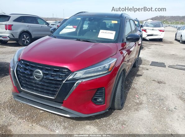 3N1CP5DV3ML475066 2021 NISSAN KICKS Burgundy წინა მარცხენა ხედი სამი მეოთხედიდან