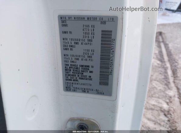 3N6CM0KN7LK697770 2020 NISSAN NV200  CARGO Белый Вид подкапотного пространства
