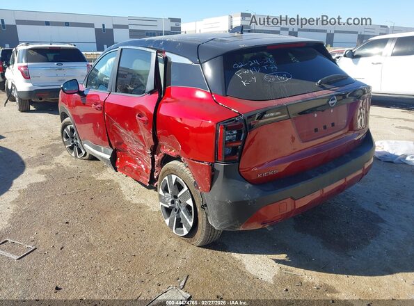 3N8AP6CBXSL433593 2025 NISSAN KICKS Maroon Rear left