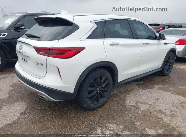 3PCAJ5AA6NF115524 2022 INFINITI QX50 White Rear right