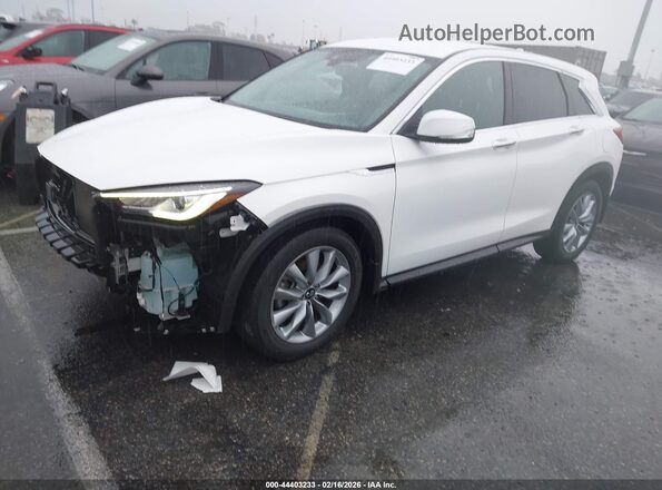 3PCAJ5AB4NF118544 2022 INFINITI QX50 White წინა მარცხენა ხედი სამი მეოთხედიდან