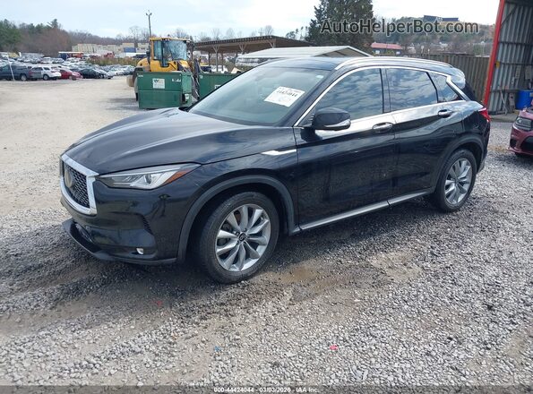 3PCAJ5CA1NF122376 2022 INFINITI QX50 Black Առջևի ձախ երեք քառորդ տեսարան