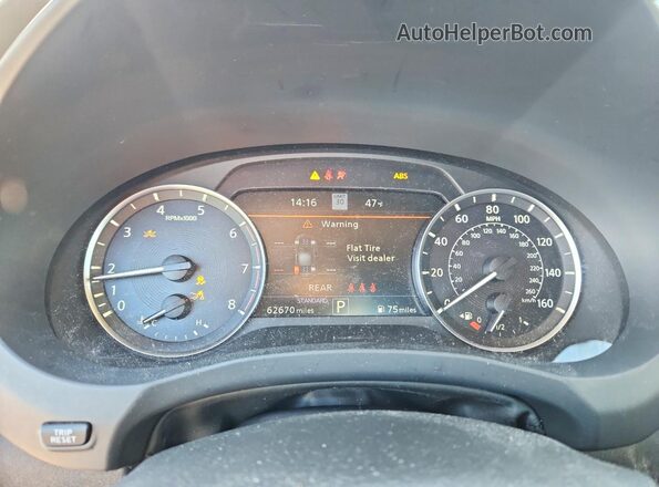 3PCAJ5CA7MF117410 2021 INFINITI QX50 Gray ხელსაწყოთა პანელის ხედი