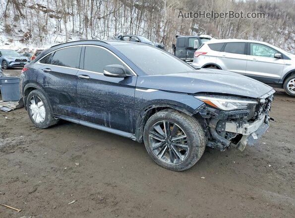 3PCAJ5J30NF101166 2022 INFINITI QX55 Синий Передняя правая четверть