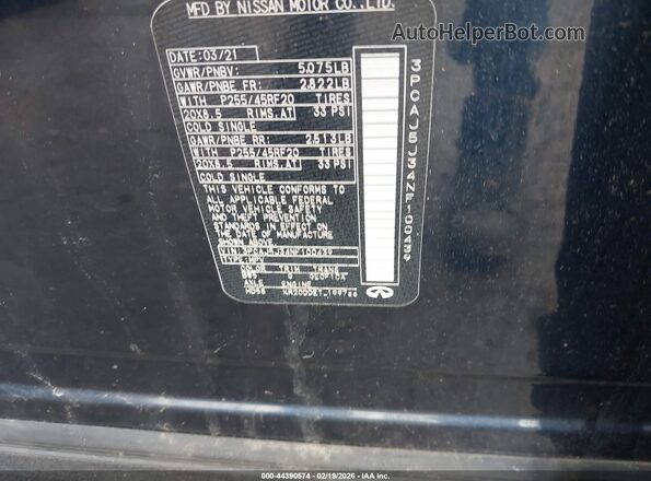 3PCAJ5J34NF100439 2022 INFINITI QX55 Blue Շարժիչի բաժամունքի տեսք
