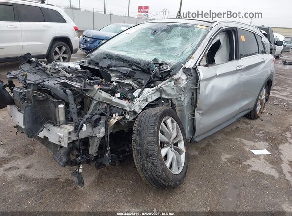3PCAJ5M18KF122501 2019 INFINITI QX50 Silver Առջևի ձախ երեք քառորդ տեսարան