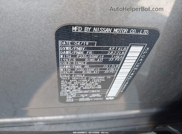 3PCAJ5M18KF138374 2019 INFINITI QX50 Gray ძრავის განყოფილების ხედი