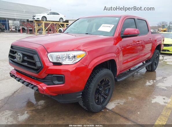 3TYAX5GN3NT063620 2022 TOYOTA TACOMA Red წინა მარცხენა ხედი სამი მეოთხედიდან