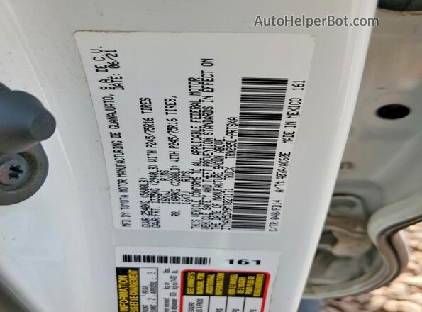 3TYAX5GN9MT027171 2021 TOYOTA LE White Շարժիչի բաժամունքի տեսք