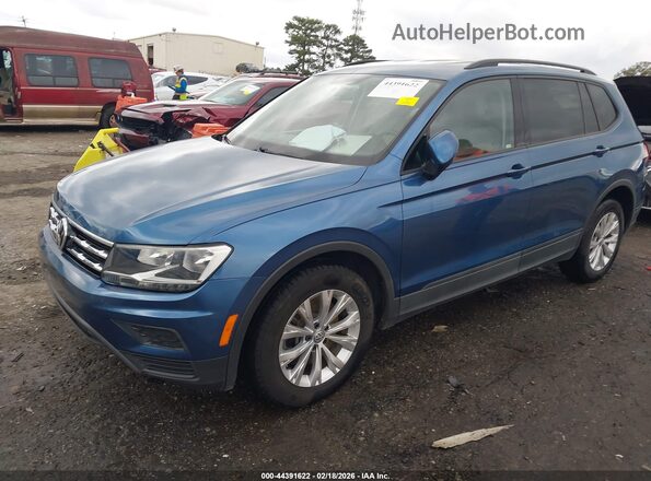 3VV1B7AX4KM184749 2019 VOLKSWAGEN TIGUAN Light Blue Առջևի ձախ երեք քառորդ տեսարան