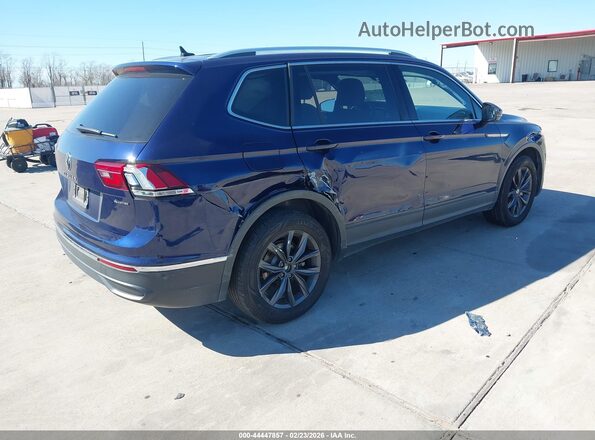 3VV2B7AX6NM007421 2022 VOLKSWAGEN TIGUAN Blue Rear right