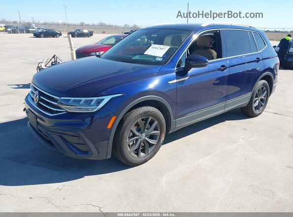 3VV2B7AX6NM007421 2022 VOLKSWAGEN TIGUAN Blue Front left