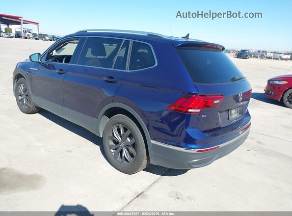 3VV2B7AX6NM007421 2022 VOLKSWAGEN TIGUAN Blue Rear left