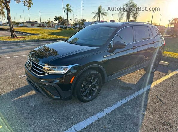 3VV3B7AX3NM020955 2022 VOLKSWAGEN TIGUAN Черный Задняя левая четверть