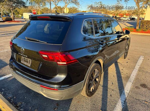 3VV3B7AX3NM020955 2022 VOLKSWAGEN TIGUAN Черный Передняя правая четверть